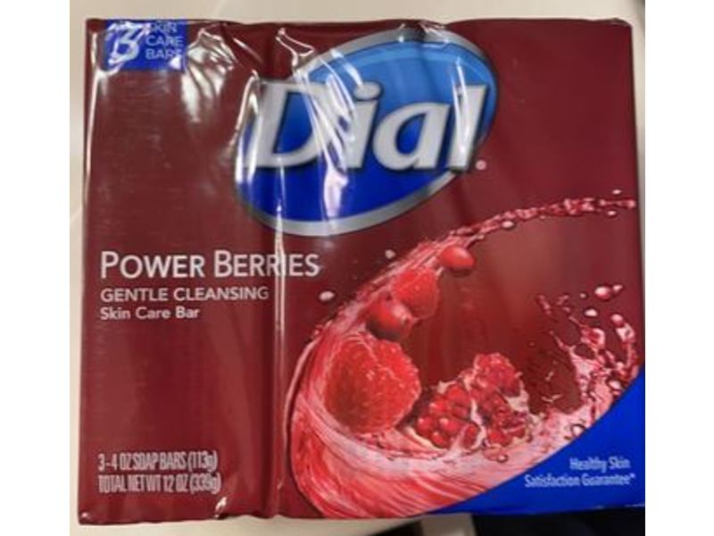 Dial Power Berries Gentle Cleansing Skin Care Bar, 3 Count, 12 oz / 339 g