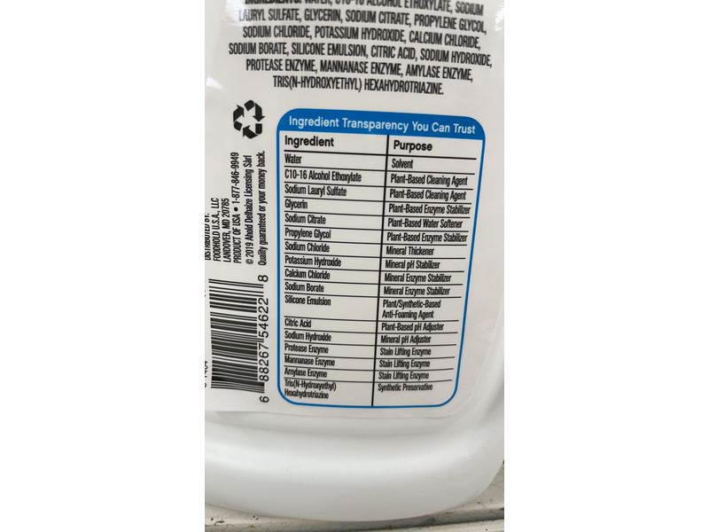 Nature's Promise Laundry Detergent, Free & Clear, 33 Loads, 50 fl oz/1.48 L