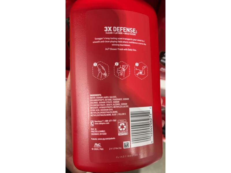 Old Spice Swagger Body Wash, Cedarwood Scent, 30 fl oz/887 mL, 2 Pack