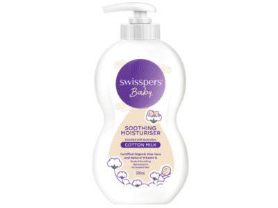 Swisspers Baby Soothing Moisturizer, Cotton Milk, 500 mL