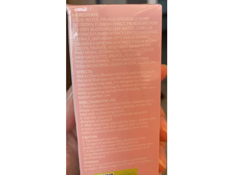 Breylee Eyelash Shampoo, Cherry Blossom, 2 fl oz/60 mL