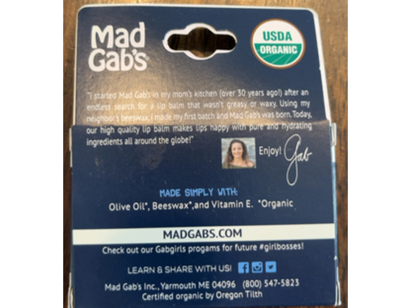 Mad Gab's Moose Smooch Lip Balm, 0.15 oz/4.25 g, 3 Count