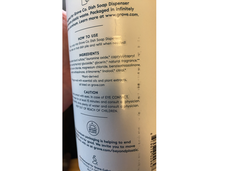 Grove Co. Ultimate Dish Soap, Orange & Rosemary, 32 fl oz/946 mL