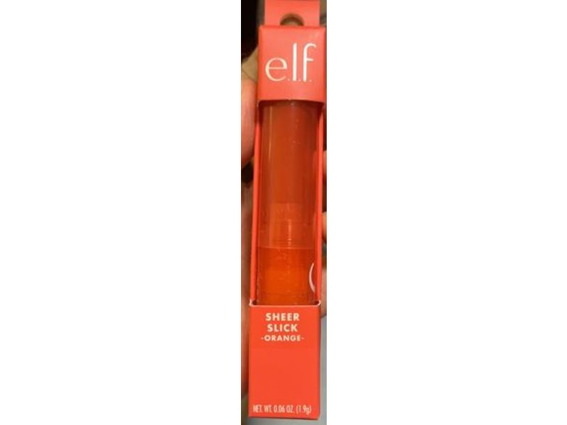 e.l.f Cosmetics Sheer Slick Lipstick, Orange, 0.06 oz/1.9 g