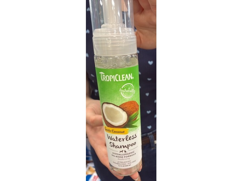 Tropiclean Waterless Shampoo, Gentle Coconut, 7.4 fl oz/220 mL