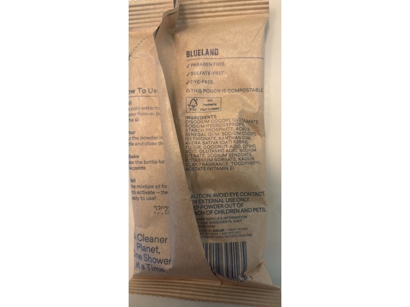 BlueLand Body Wash Refill, Sandalwood Sage, 2.3 oz/65 g