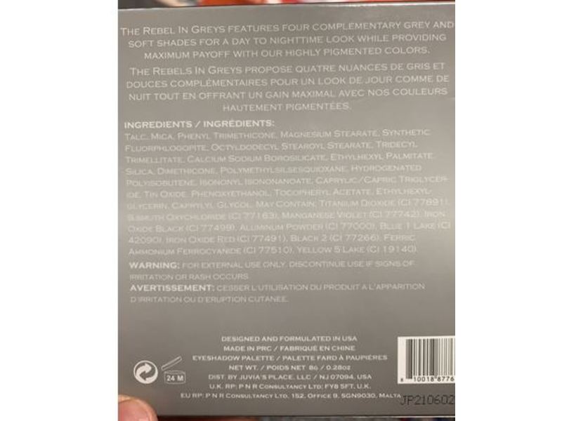 Juvias Place The Rebel Greys Eyeshadow