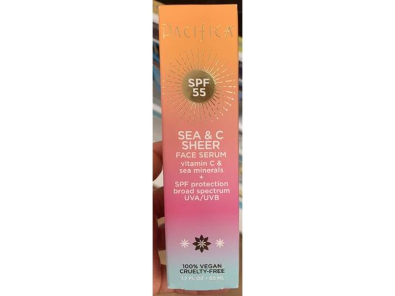 Pacifica Sea & C Sun Face Serum, SPF 55, 1.7 fl oz/50 mL