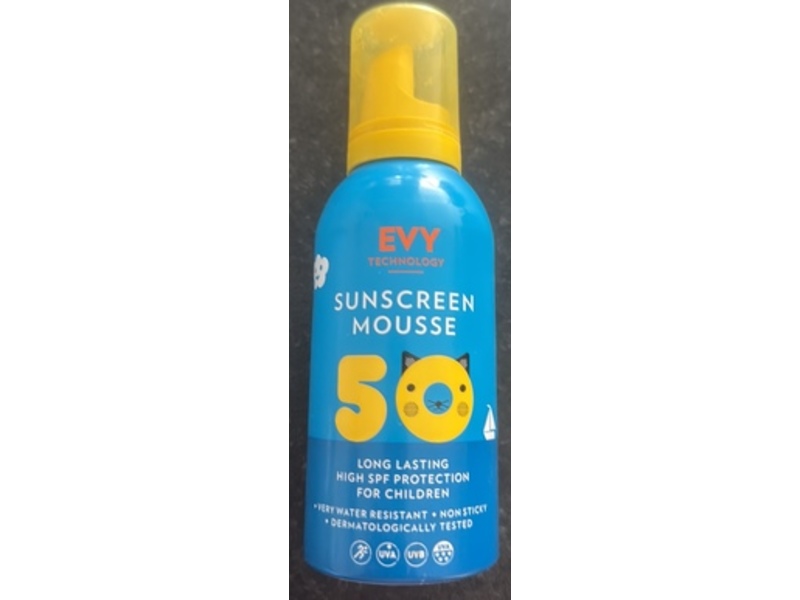 Evy Technology Sunscreen Mousse, SPF 50, 150 mL