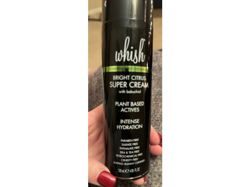 Whish Bright Citrus Super Cream, Bakuchiol, 4.06 fl oz/120 mL