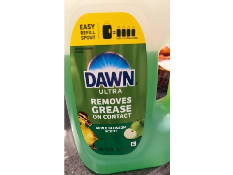 Dawn Ultra Dishwashing Liquid Removes Grease On Contact, Apple Blossom, 67 fl oz/1.98 L