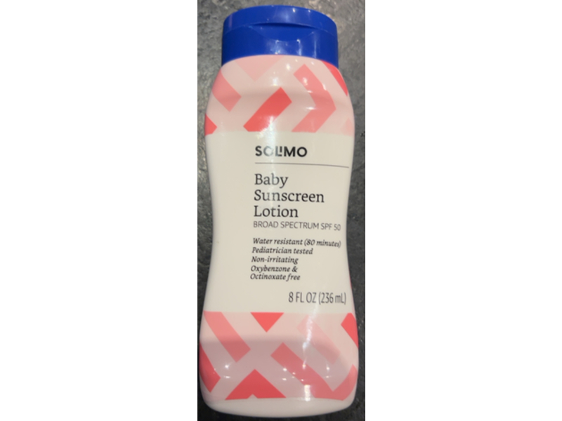 Solimo Baby Sunscreen Lotion, SPF 50, 8 fl oz/236 mL