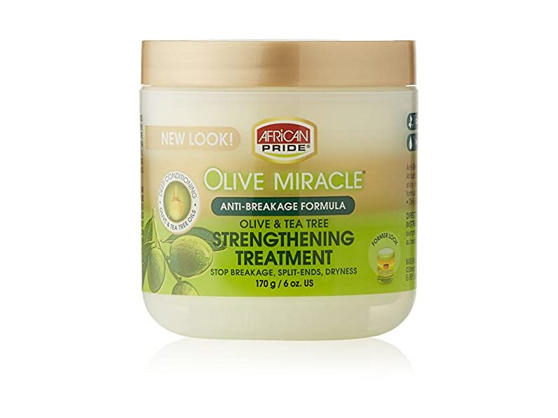 African Pride Olive Miracle Strengthening Treatment, Olive & Tea Tree, 6 oz/170 g