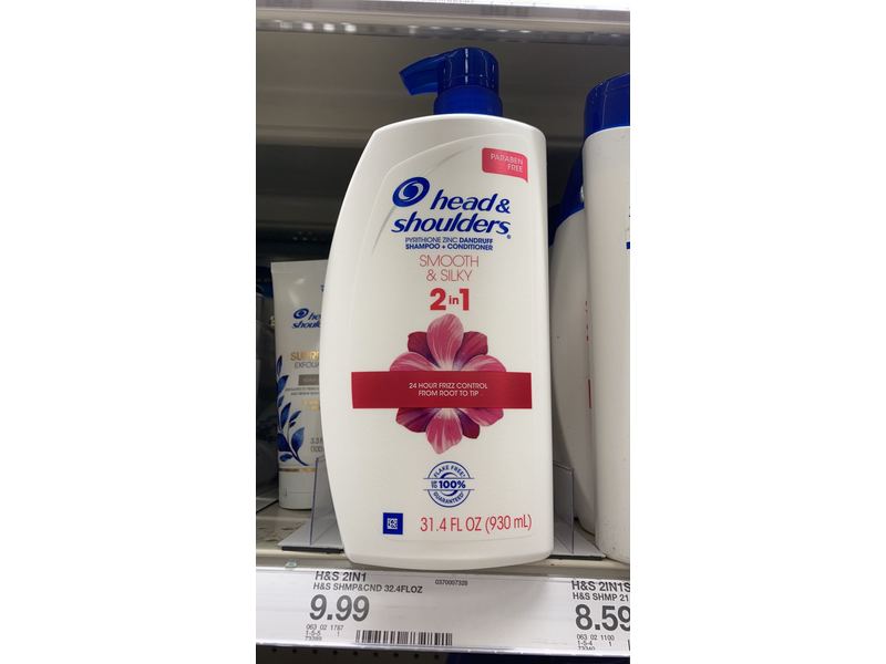 Head & Shoulders Smooth & Silky 2-in-1 Shampoo & Conditioner, 31.4 fl oz/936 mL