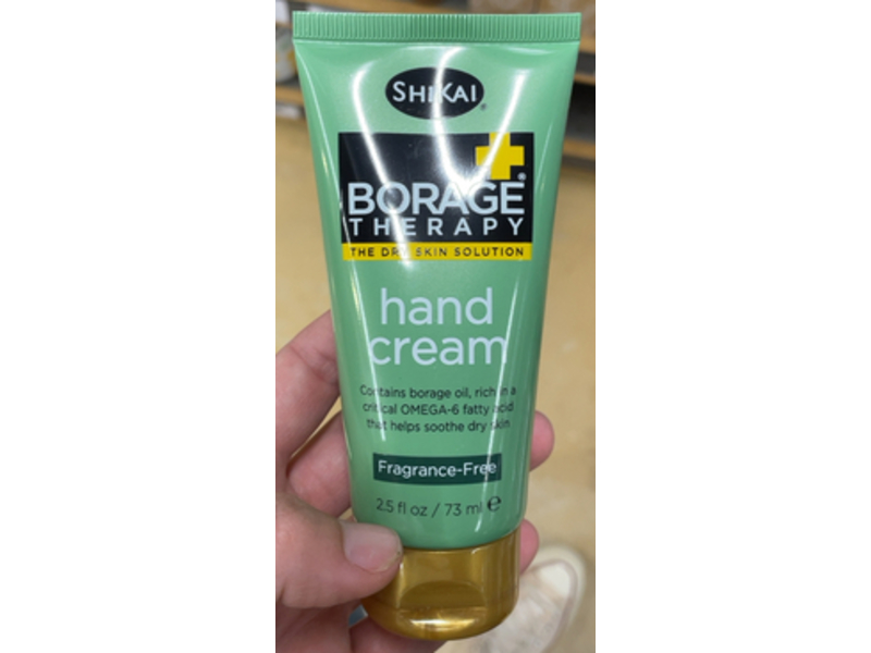 ShiKai Borage Therapy Hand Cream, Fragrance Free,2.5 fl oz/73 mL