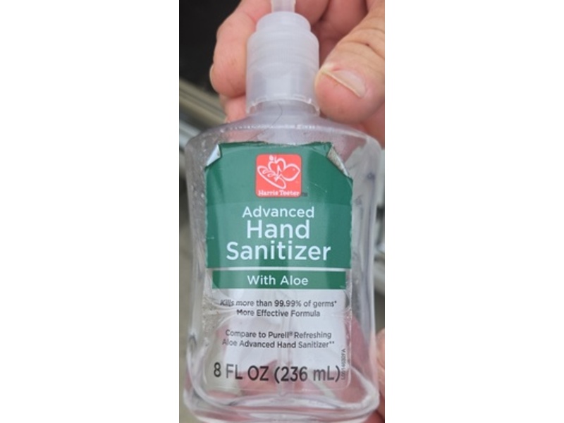 Harris Teeter Advanced Hand Sanitizer, Aloe, 8 fl oz/236 mL