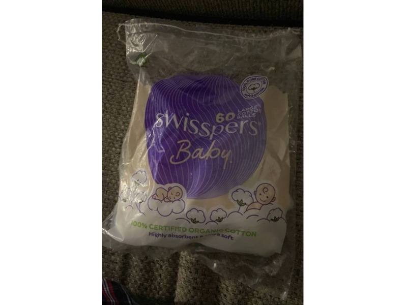 Swisspers Baby Cotton Balls, Count 60
