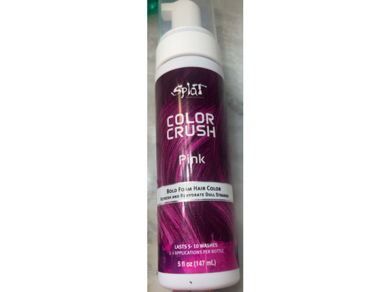 Splat Color Crush Bold Hair Foam Hair Color, Pink, 5 fl oz/147 mL