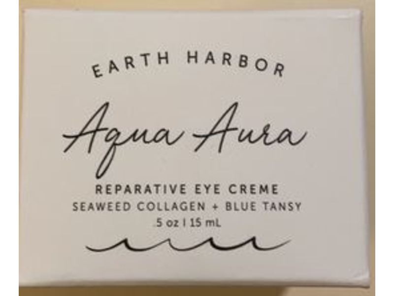 Earth Harbor Aqua Aura Reparative Eye Creme, Seaweed Collagen + Blue Tansy, 0.5 oz/15 mL