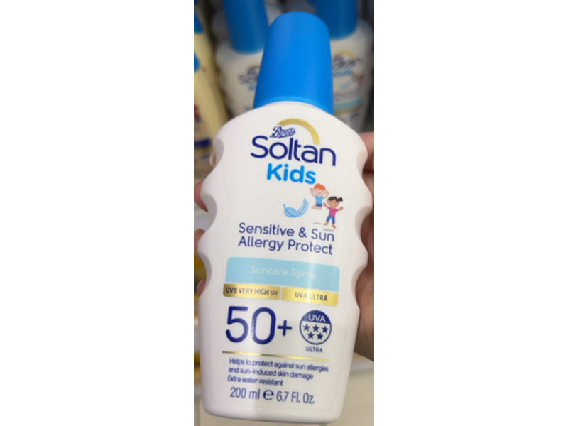 Boots Soltan Kids Suncare Speay, 50+ SPF, 6.7 fl oz/200 mL