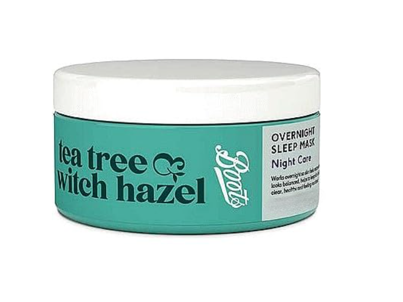 Boots Overnight Sleep Mask, Tea Tree & Witch Hazel, 2.36 fl oz/70 mL