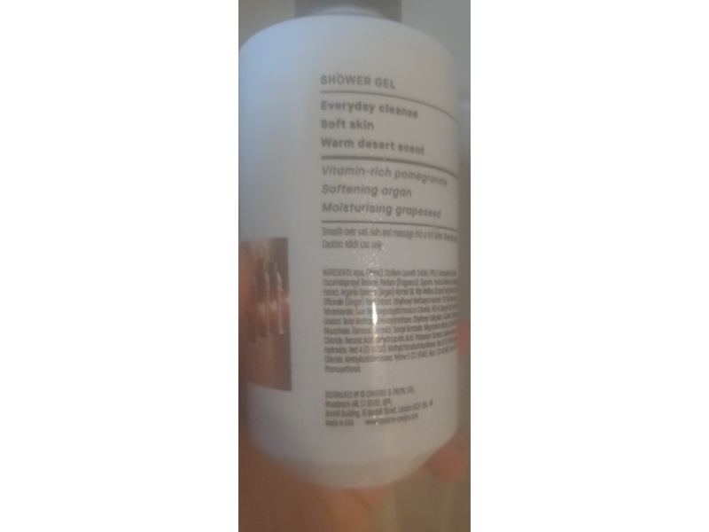 Crabtree & Evelyn Shower Gel, Pomegranate & Argan Oil, 8.4 fl oz/250 mL