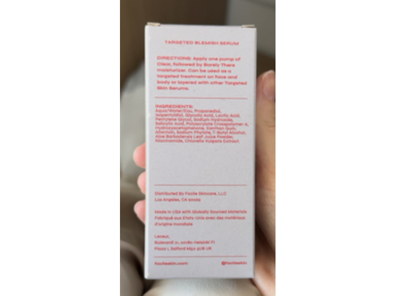 Facile Clear Targeted Blemish Serum, 0.85 fl oz/25 mL