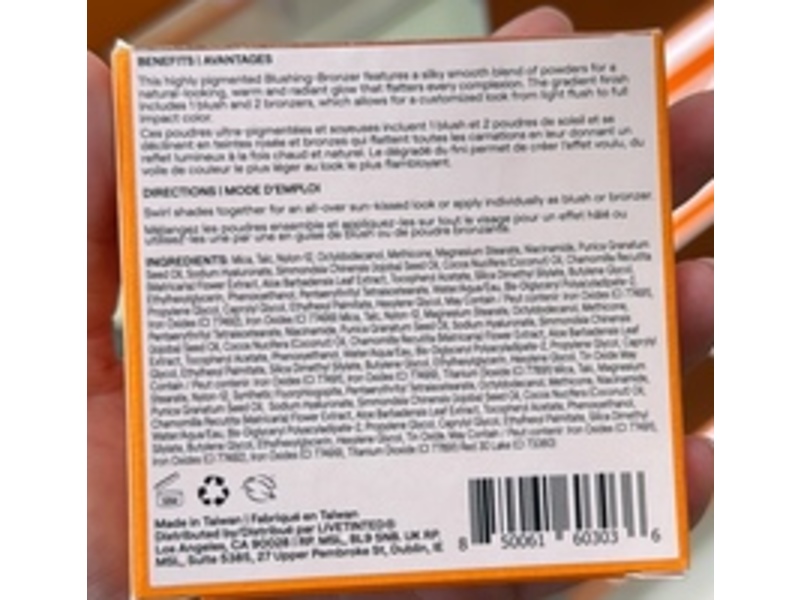 Live Tinted Huebeam Blushing Bronzer, Sahara Sunset, 0.2 oz/8.5 g