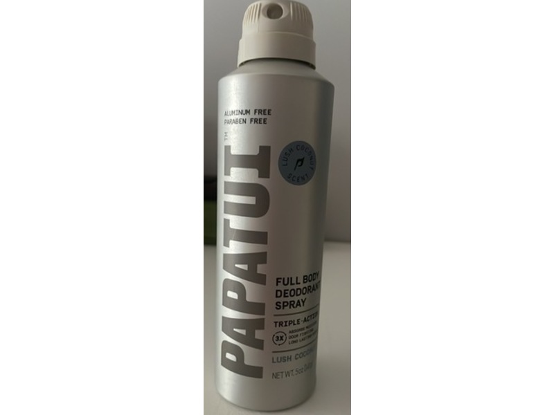 Papatui Full Body Deodorant Spray, Lush Coconut, 5 oz/141 g