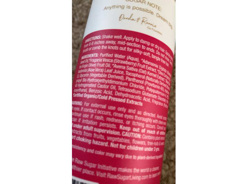 Raw Sugar Kids Leave-In Conditioner, Detangler, 6 fl oz/177 mL