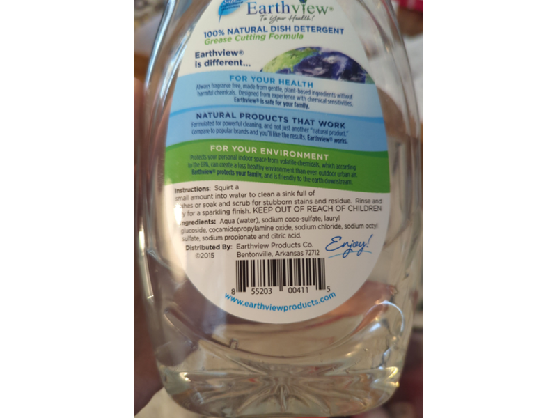 Earthview Dish Detergent, 24 fl oz/710 mL
