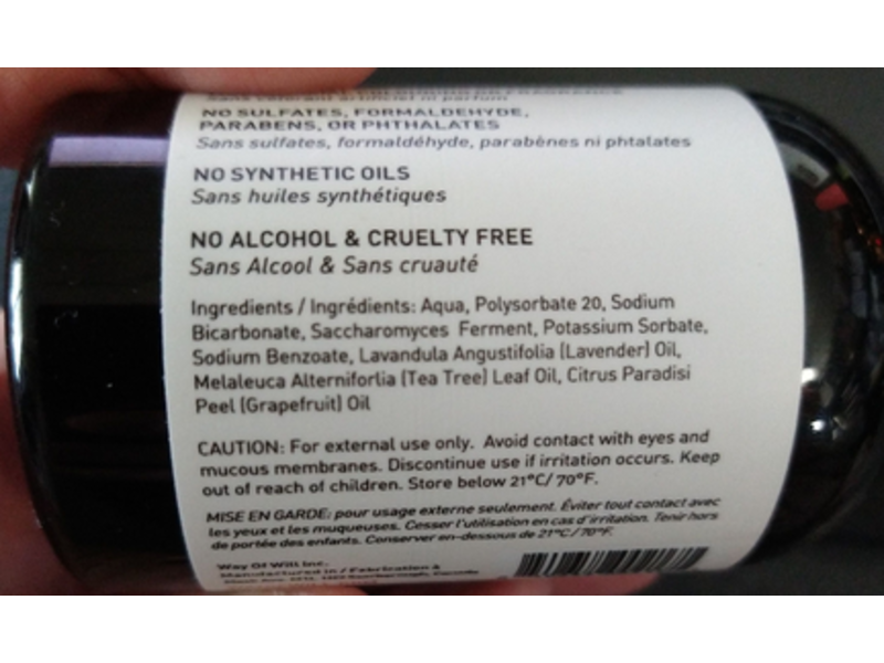 Way Of Will Face Mask Refreshing Spray, Tea Tree + Lavender, 4.4 fl oz/130 ml