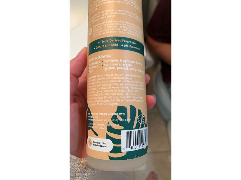 Hello Bello Kids Shampoo & Body Wash, Creamy Coconut, 10 fl oz/296 mL, Pack Of 2