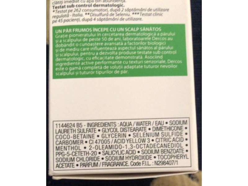 Vichy Dercos Anti-Dandruff Shampoo, Salicylic Acid, 200 mL