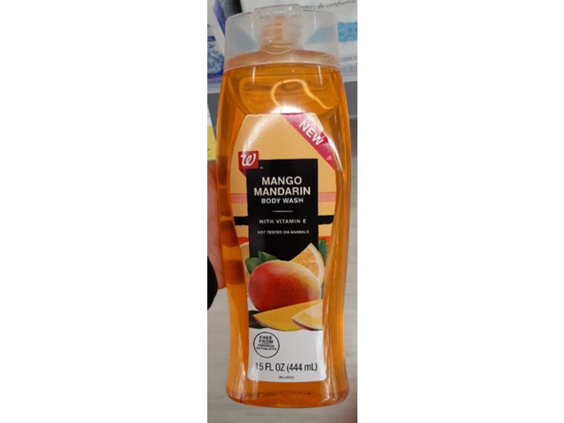 Walgreens Mango Mandarin Body Wash, Vitamin E, 15 fl oz/444 mL