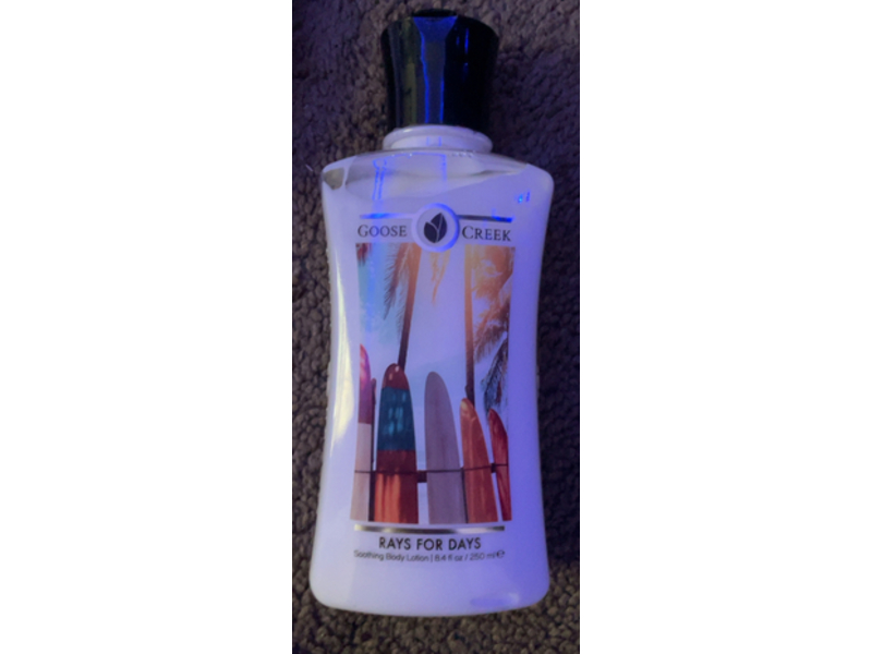 Goose Creek Soothing Body Lotion, Rays For Days, 8.4 fl oz/250 mL
