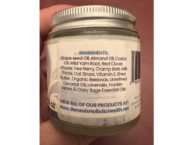 Genesis Holistic Health Wild Yam Cream, 4 oz