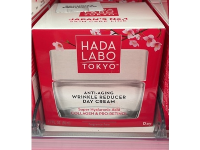 Hada Labo Tokyo Anti-Aging Wrinkle Reducer Day Cream, Collagen & Pro-Retinol, 1.7 fl oz/50 mL