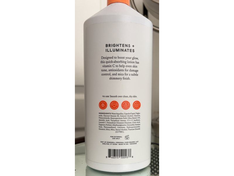 Billie Glow Brightening Body Lotion, Vitamin C & Antioxidants, 18 fl oz