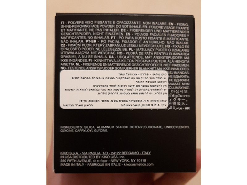 Kiko Invisible Touch Face Fixing Powder