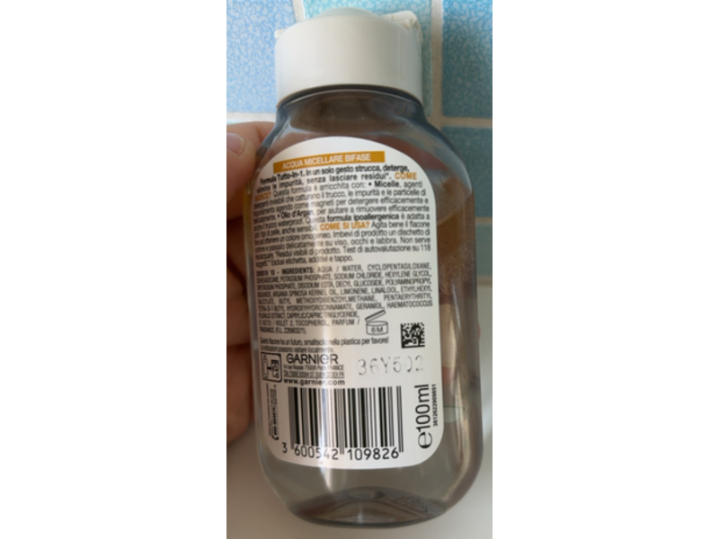 Garnier SkinActive Micellar Water, Argan Oil, 100 mL