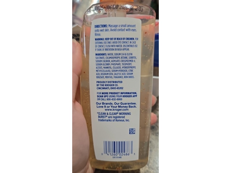 Kroger A.m. Refresh Cleanser, 8 fl oz/236 mL