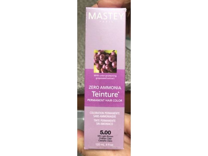Mastey Paris Permanent Hair Color, Zero Ammonia Teinture, 4 fl oz/120 mL