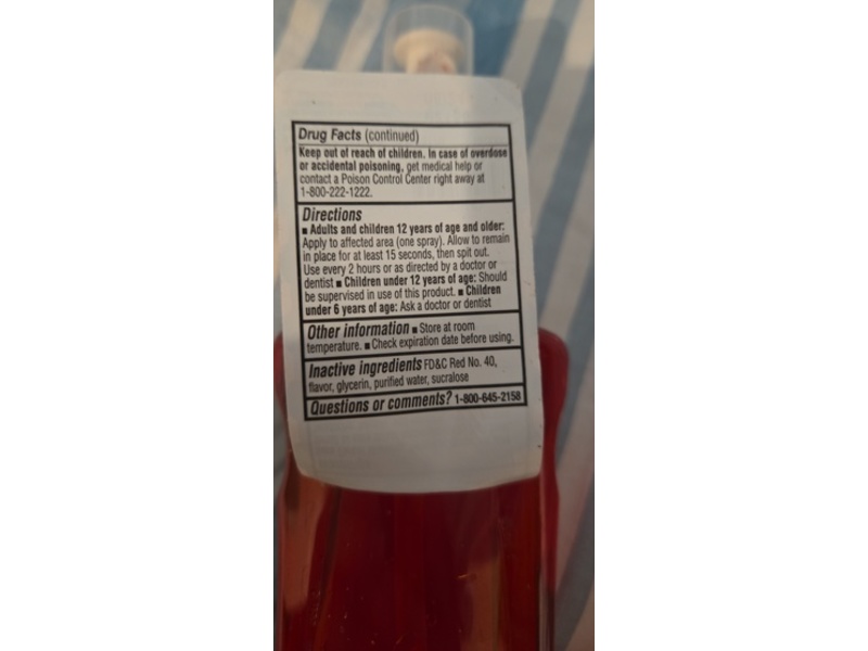 Rugby Sugar Free Phenaseptic Oral Anesthetic, Cherry, 6 fl oz/117 mL