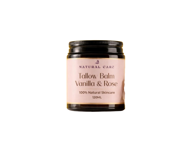 Natural Care Tallow Balm, Vanilla & Rose, 120 mL