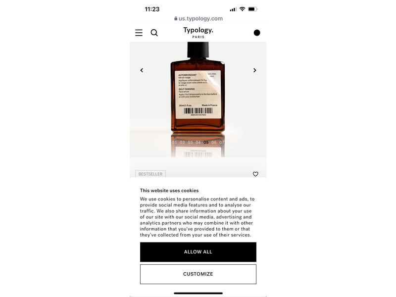 Typology L31 Gradual Self-Tanning Serum, 1 fl oz/30 mL