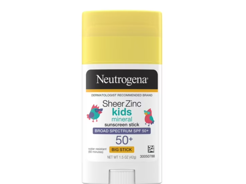 Neutrogena Sheer Zinc Kids Mineral Sunscreen Stick, SPF 50+, 1.5 oz/ 42 g