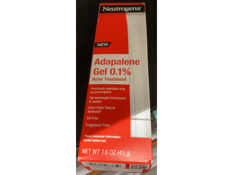 Neutrogena Adapalene Gel Acne Treatment, 1.6 oz/45 g