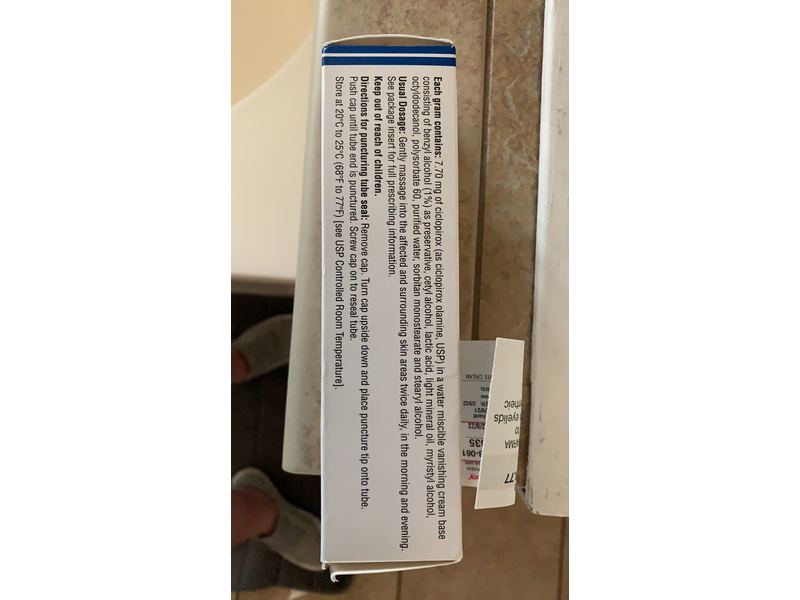 Ciclopirox Olamine Cream USP 0.77%, 90G, Glenmark (RX)