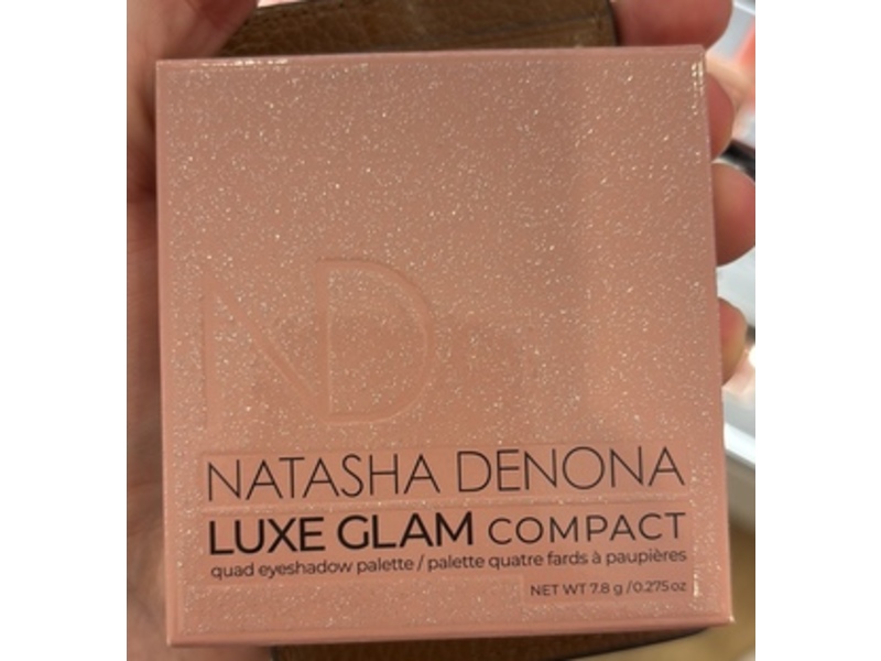 Natasha Denona Luxe Glam Compact Quad Eyeshadow Palette, Rosy, 0.275 oz/7.8 g